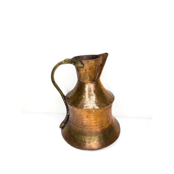 Antique Turkish Hammered Copper Brass Water Container, 19th Century - Picture 1 of 10